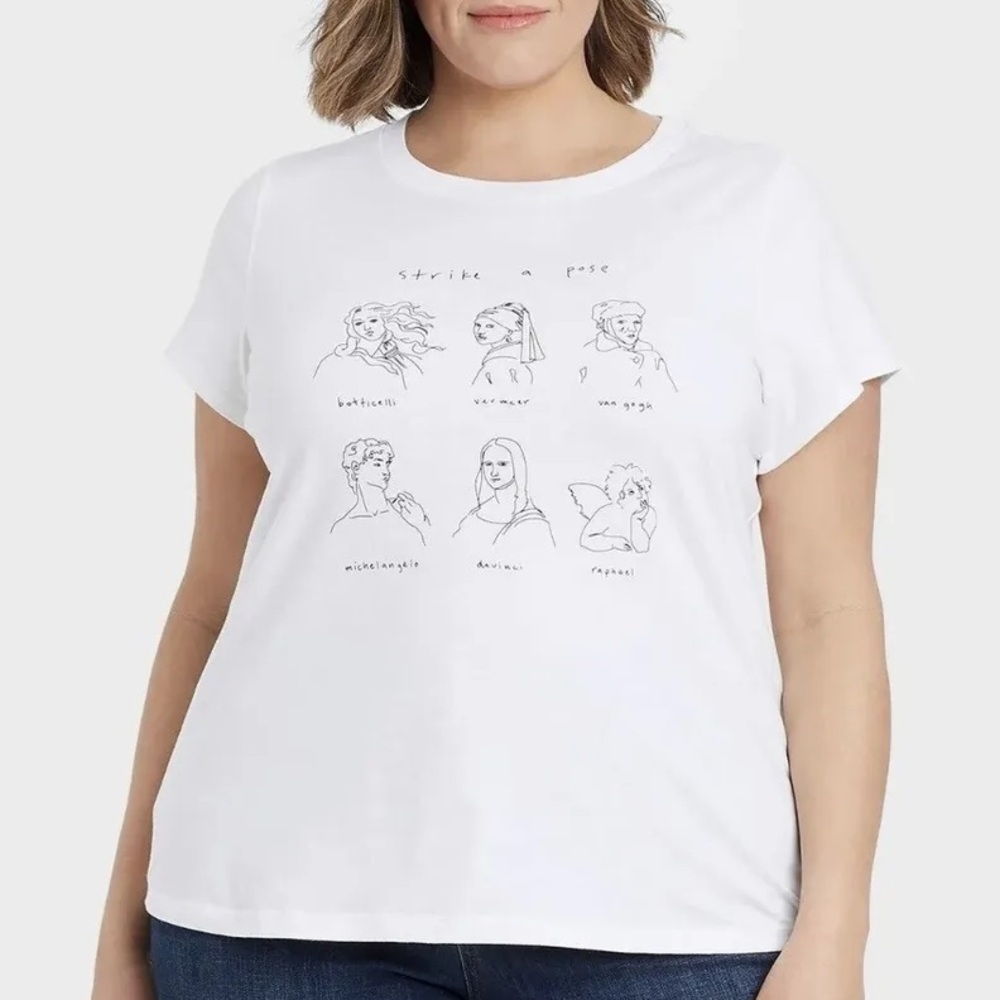 White Artist Graphic Tee